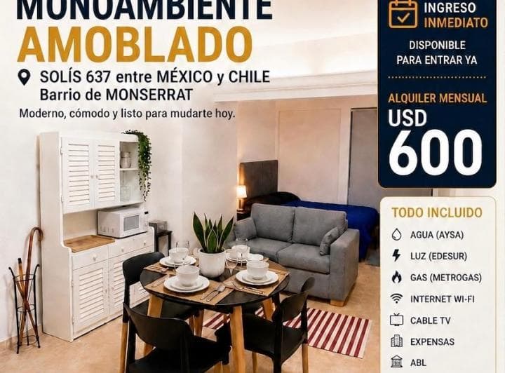 Departamento 1 ambientes en Monserrat - foto 1