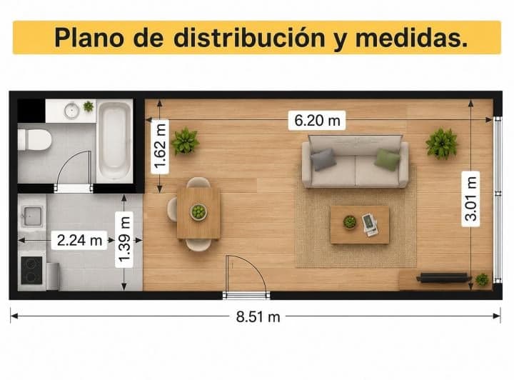 Departamento 28m² Alquiler