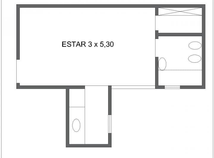 Departamento Alquiler 27m² de 1 ambiente