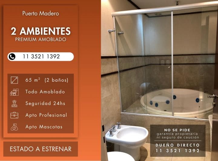 Departamento de 2 ambientes Alquiler USD 1.000